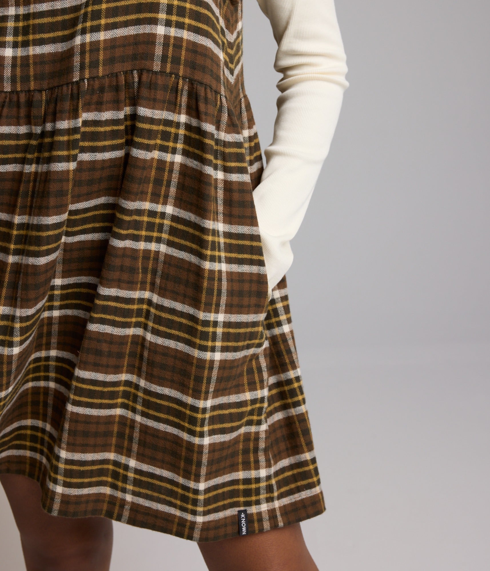 Glenwood Flannel Dress - Teak Plaid