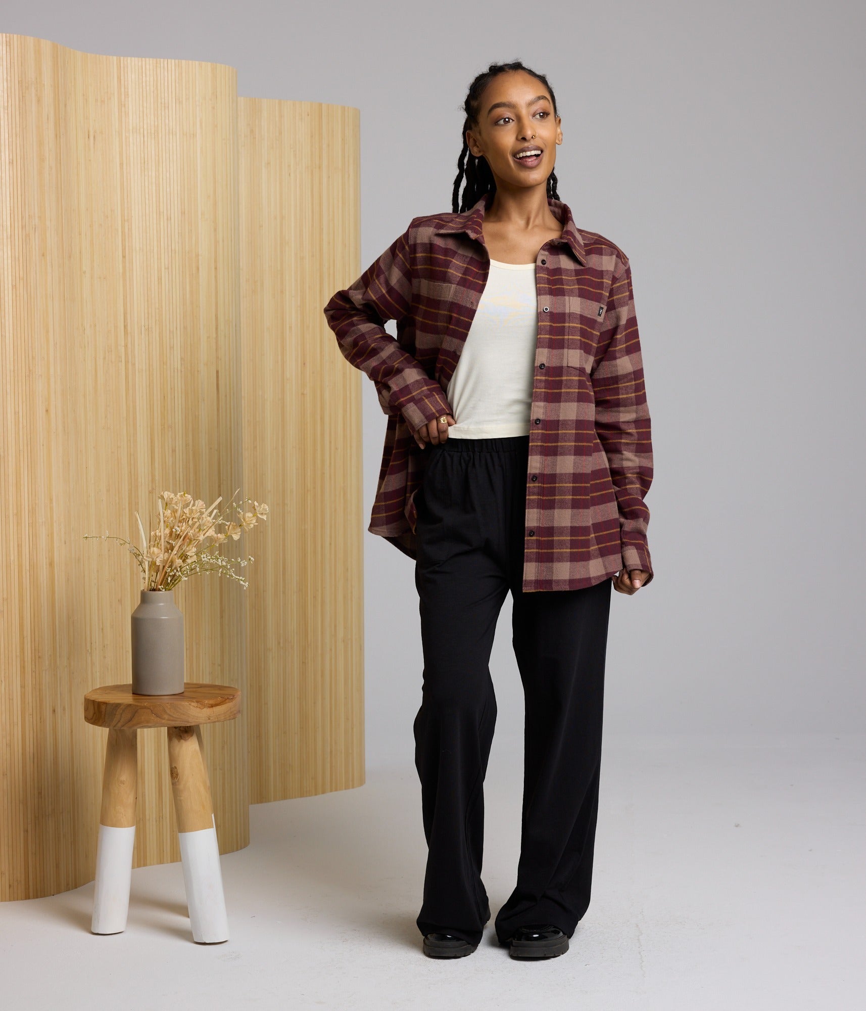 Shiloh Unisex Flannel - Fudge