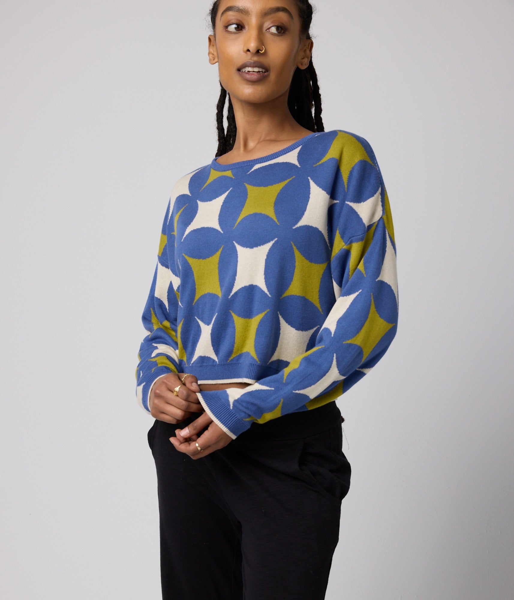 Ingrid Sweater - Cobalt Stars